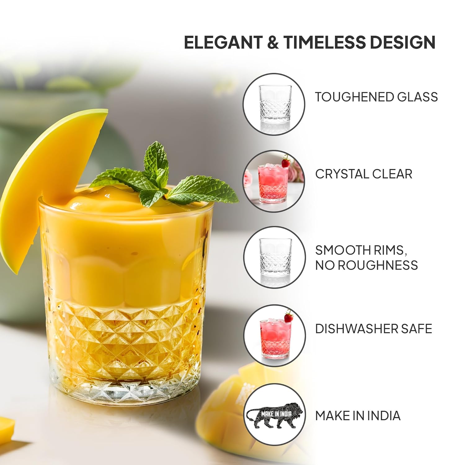 UNITY JUICE GLASS 200ML 6PCS SET
