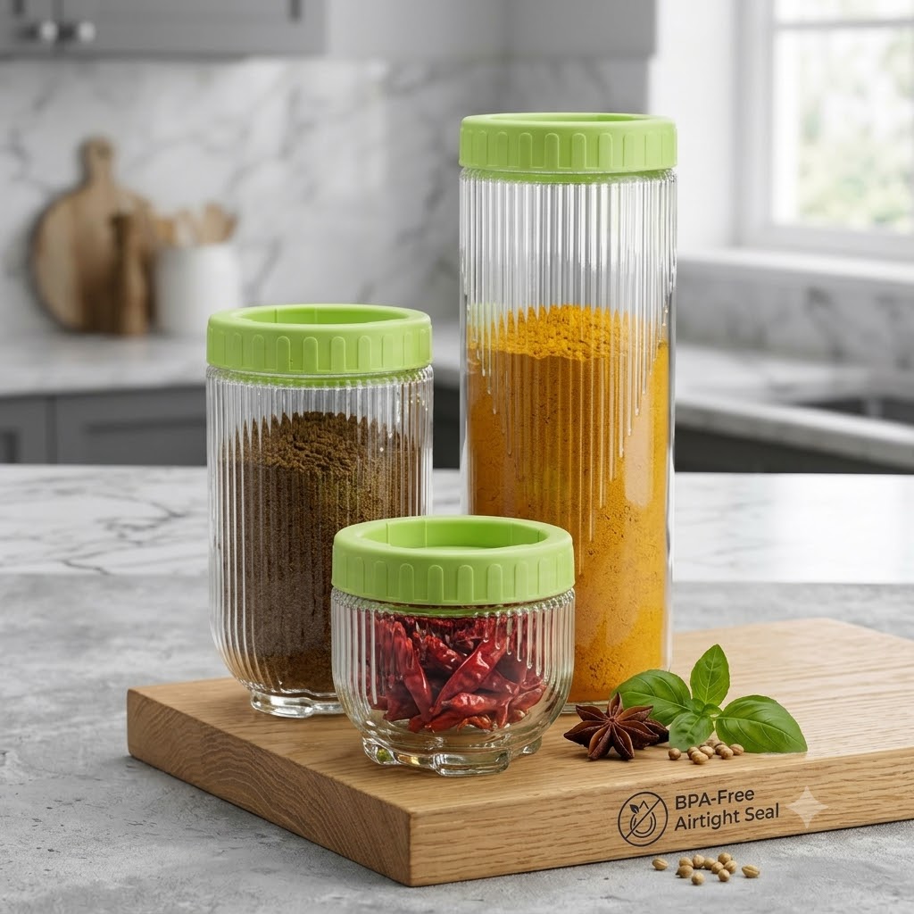 STORAGE JAR 3 PCS SET (250,500,800ML) MSB-167