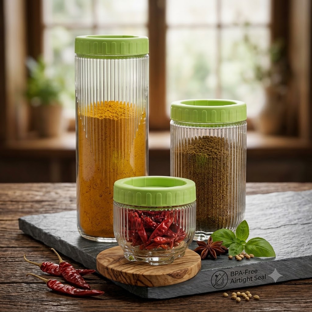STORAGE JAR 3 PCS SET (250,500,800ML) MSB-167