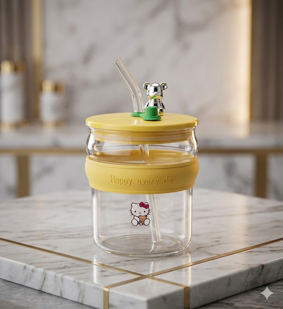 HAPPY EVERY DAY TEDDY BOTTLE 450ML MSB-217