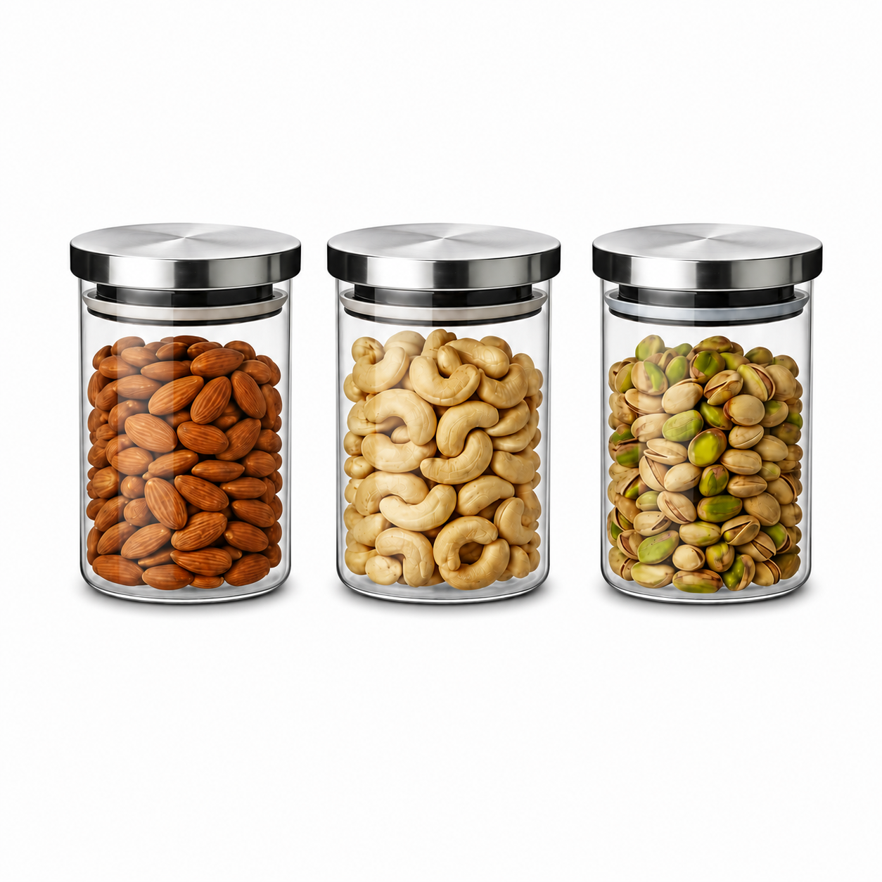 STEEL LID JAR ROUND 220ML 3PCS SET WD10-220-L3-SS