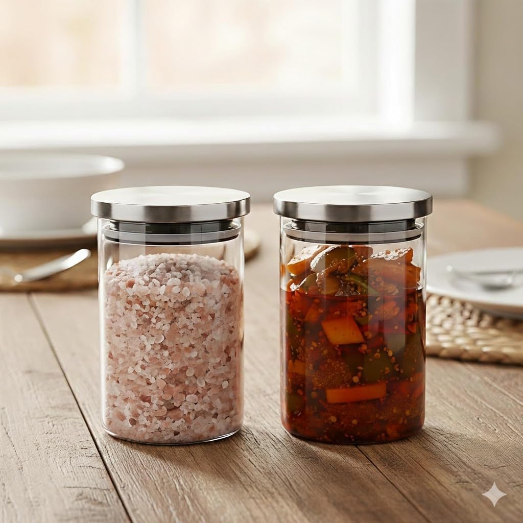 STEEL LID JAR ROUND 220ML 3PCS SET WD10-220-L3-SS