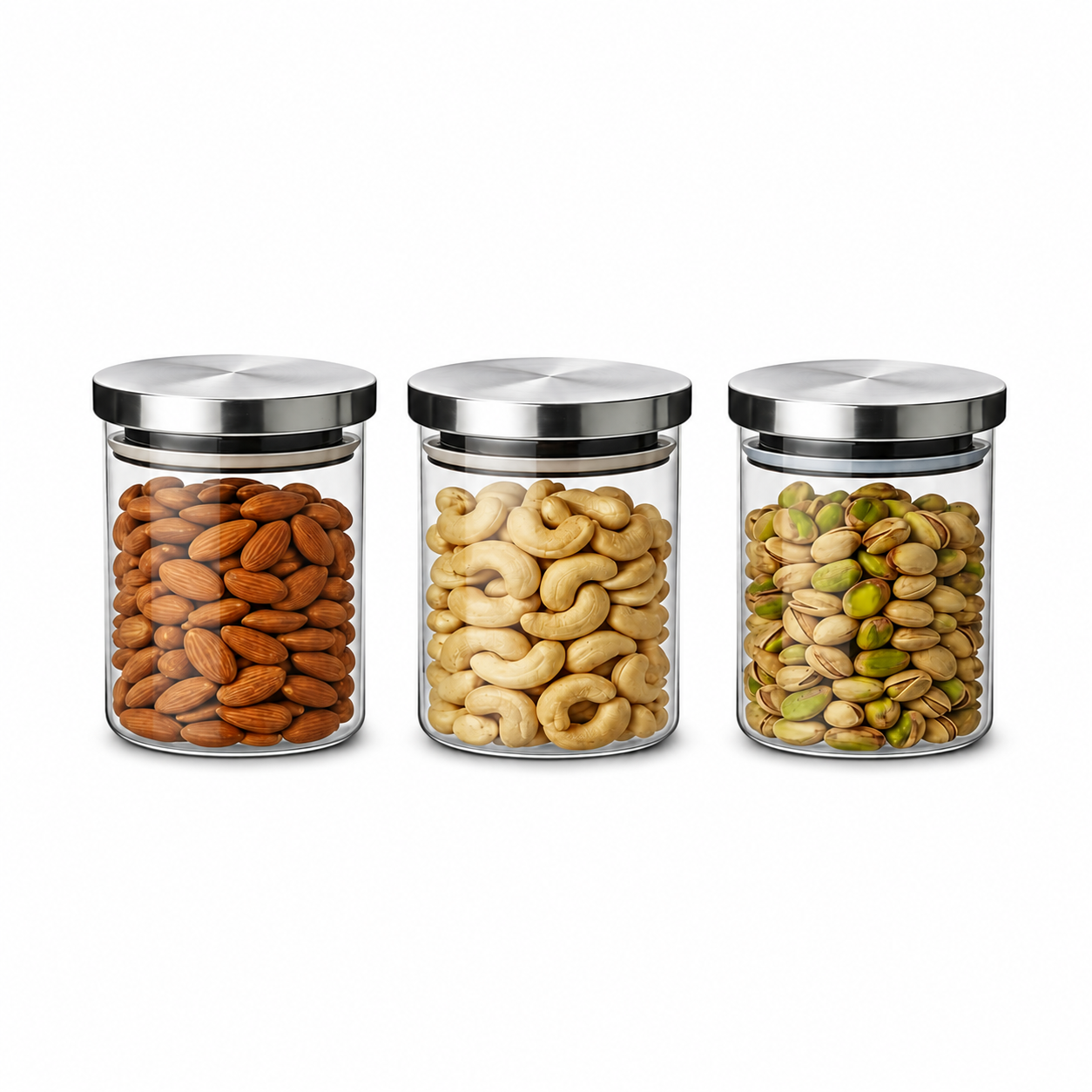STEEL LID JAR ROUND 220ML 3PCS SET WD10-220-L3-SS