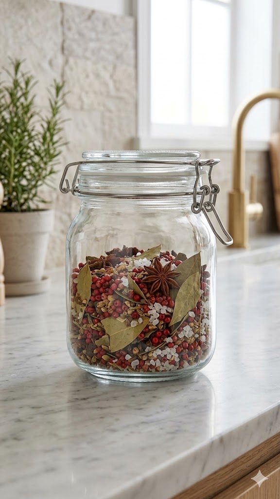 SWING CAP SQUARE JAR 1 LTR BULK H4073G-3
