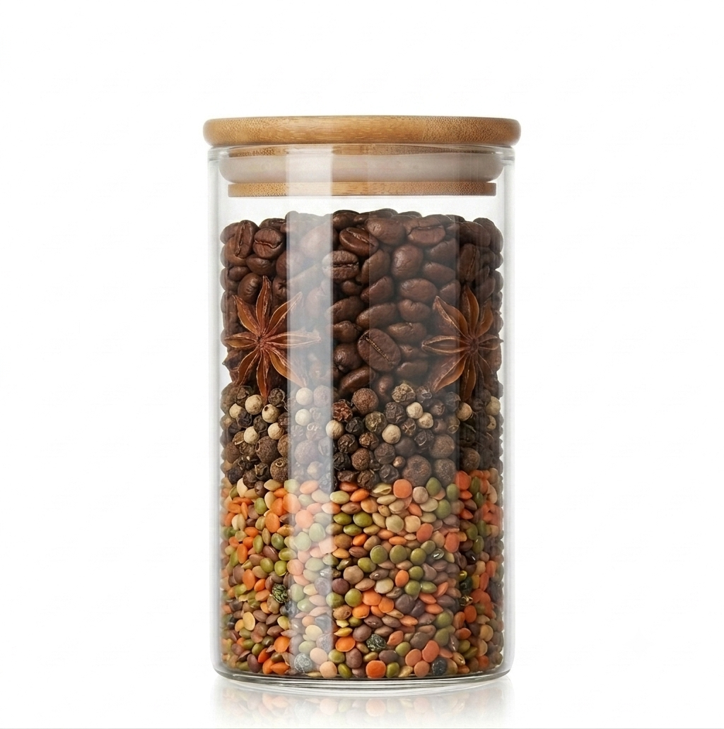WOODEN LID JAR ROUND 270ML 1 PC SMG-10
