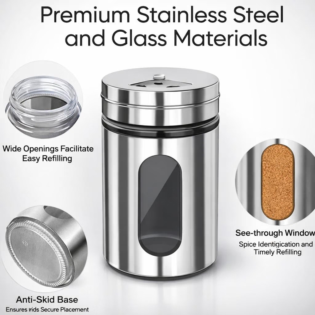 GLASS SPICE JAR2 2PCS SET MSb-162