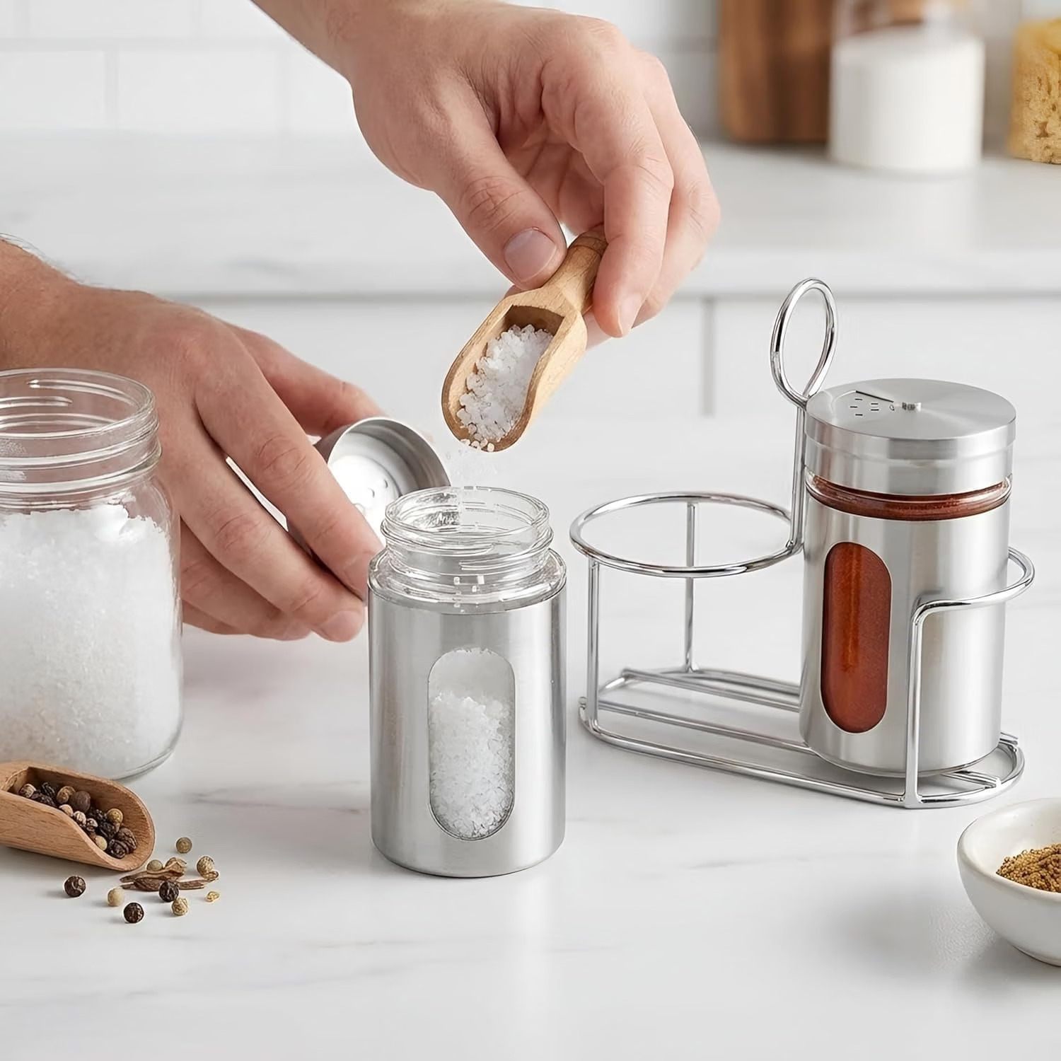 GLASS SPICE JAR2 2PCS SET MSb-162