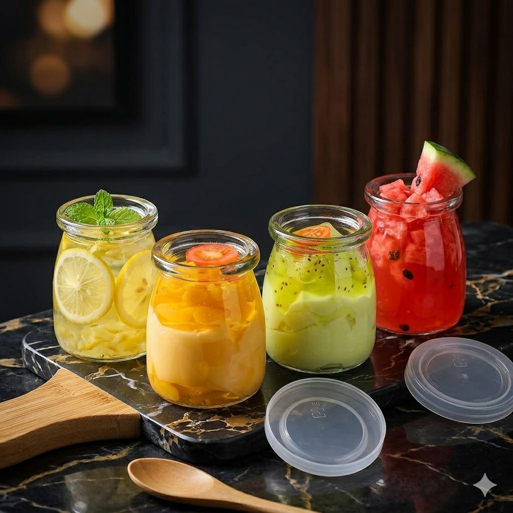 PUDDING JAR 100ML 6 PCS SET BOX PACK