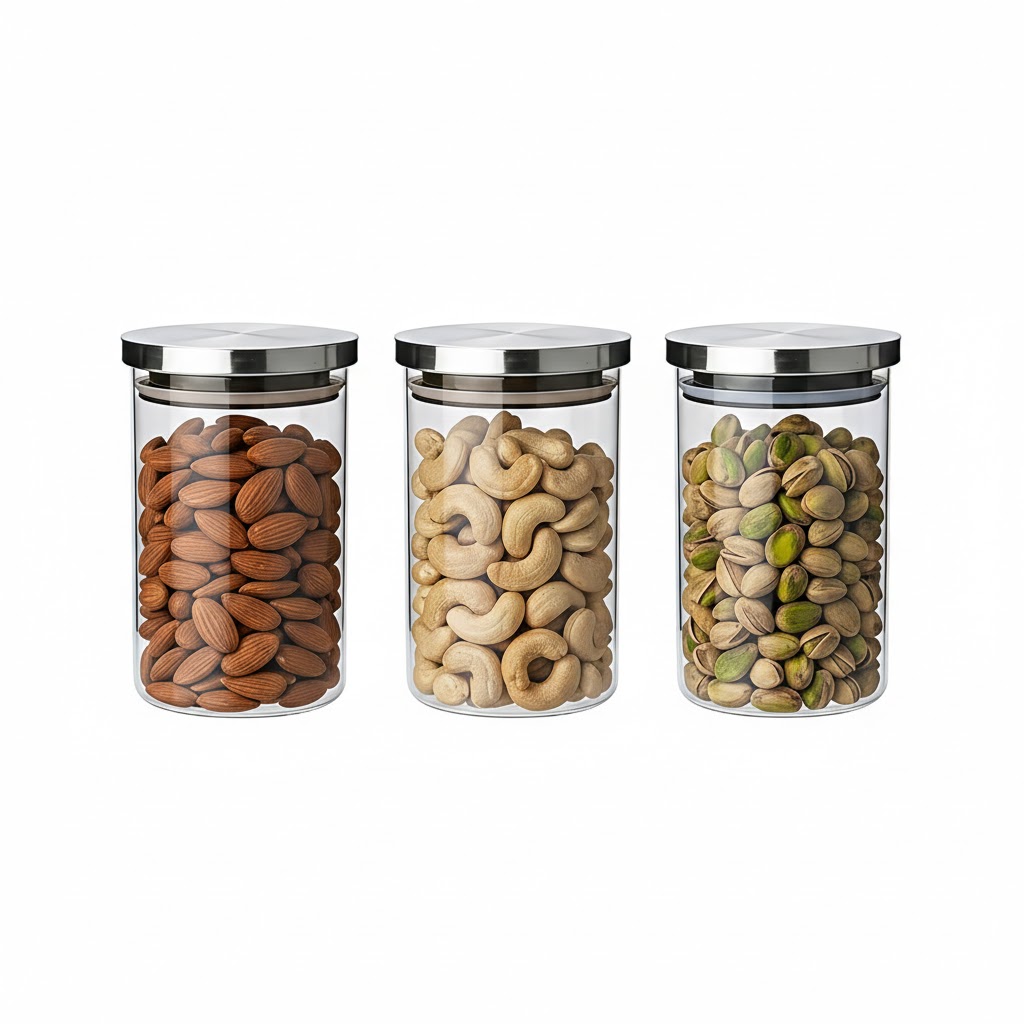 STEEL LID JAR ROUND 320ML 3PCS SET WD10-320-L3-SS