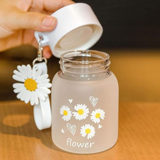 SIPPER BOTTLE DAISY CUP FLOWER 350ML