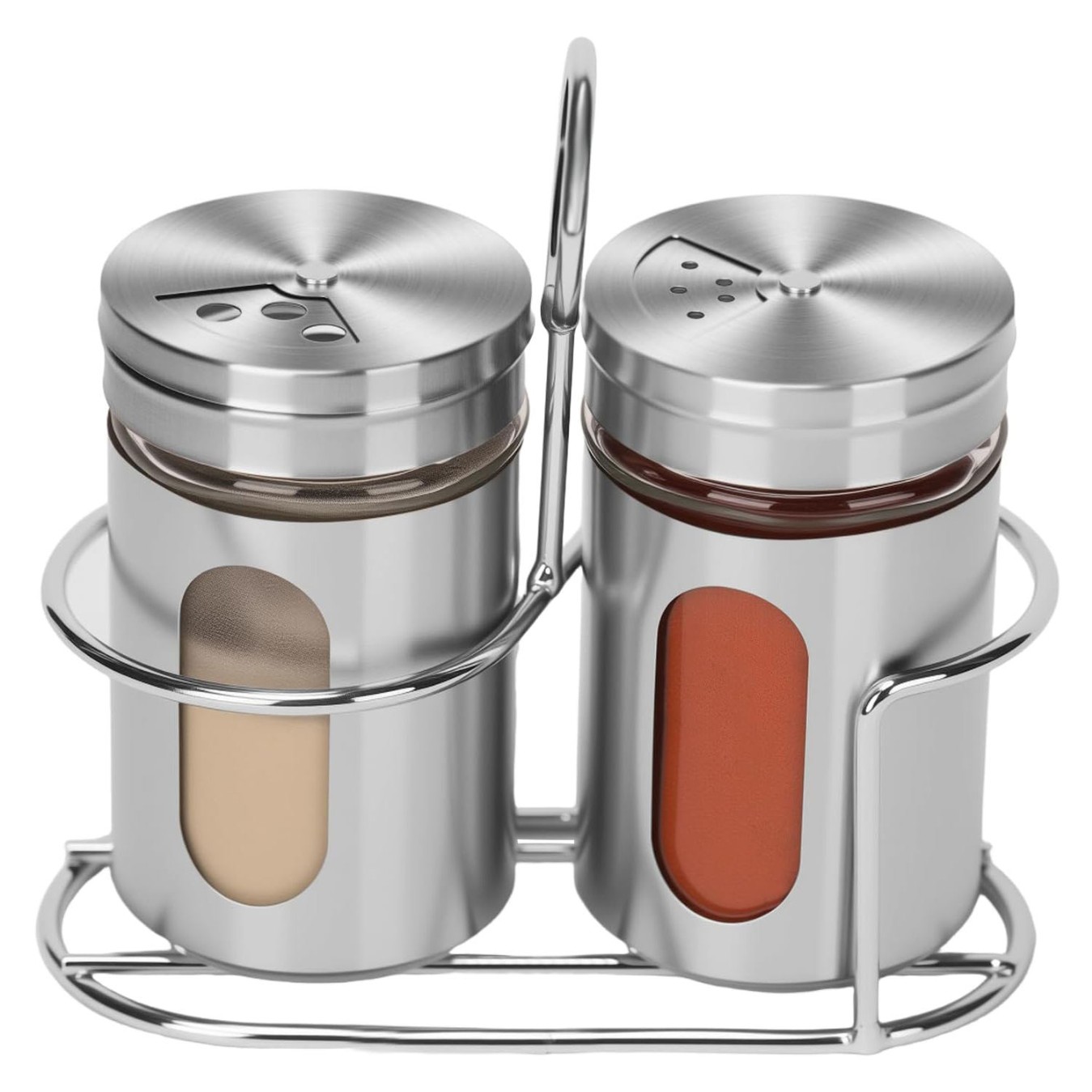 GLASS SPICE JAR2 2PCS SET H3082E