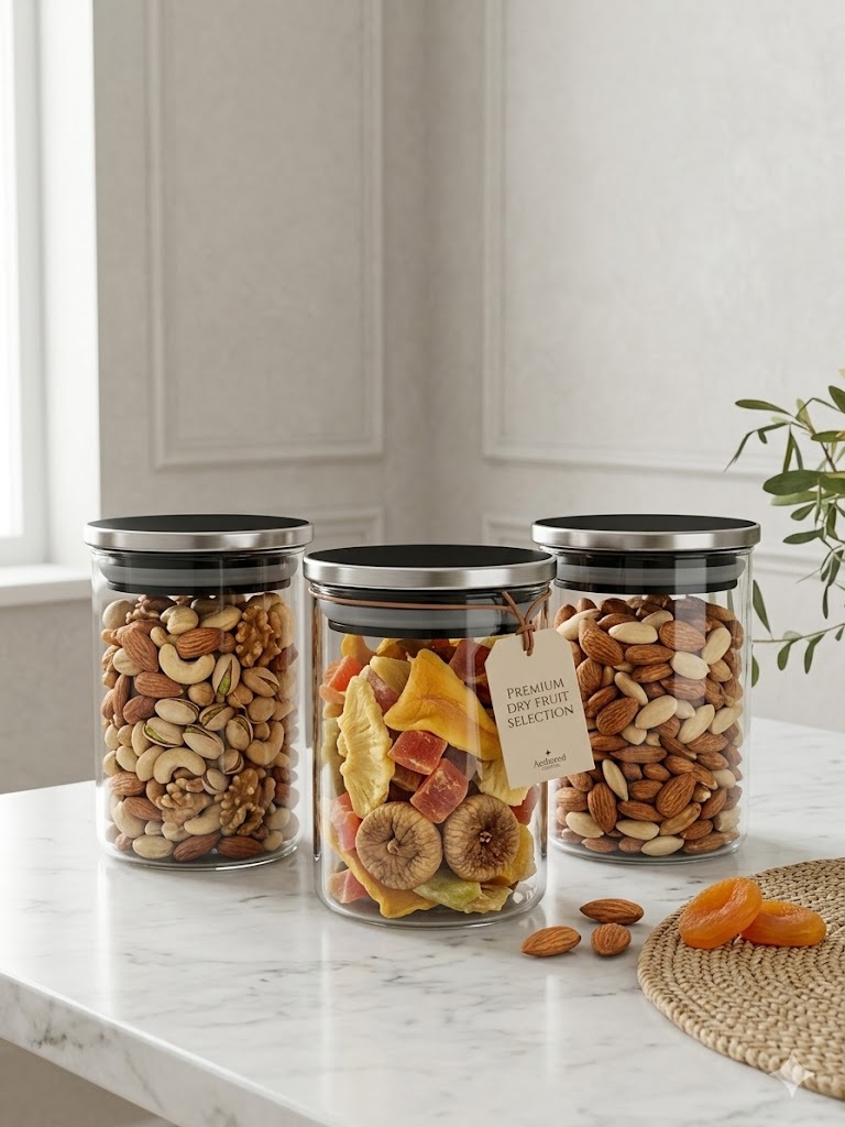 STEEL LID JAR ROUND 220ML 3 PCS SET  WD10-220-L3-SS