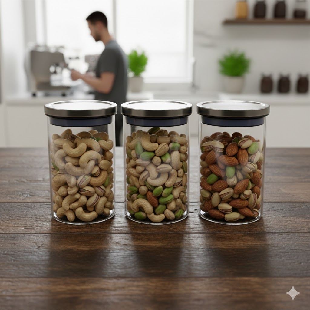 STEEL LID JAR ROUND  270ML 3PCS SET  WD10-270-L3-SS