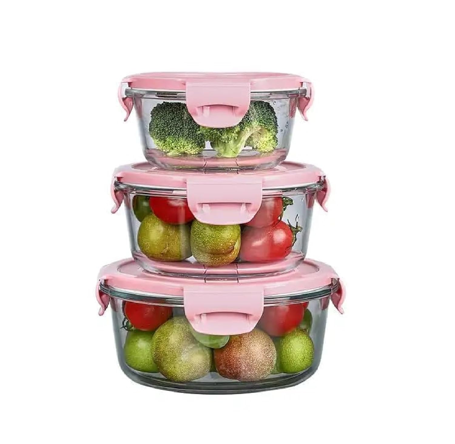 LUNCH BOX ROUND 3 PCS SET BOX PACK