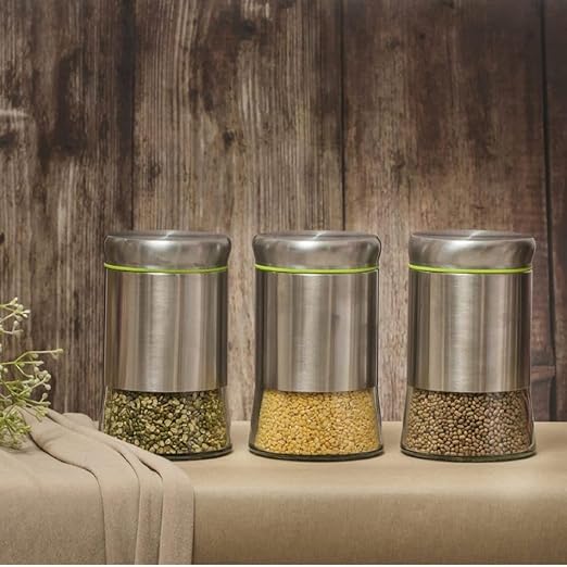 GLASS JAR WITH STEEL COVER 550ML BOX PACK 22846 I H4082-2