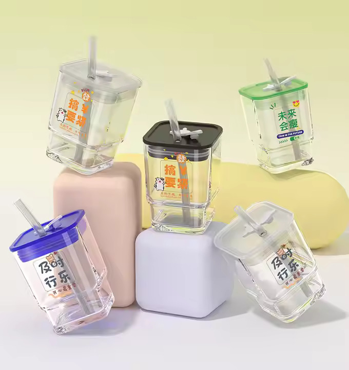 SIPPER BOTTLE SQUARE GLASS 470ML 22621 | VX-34