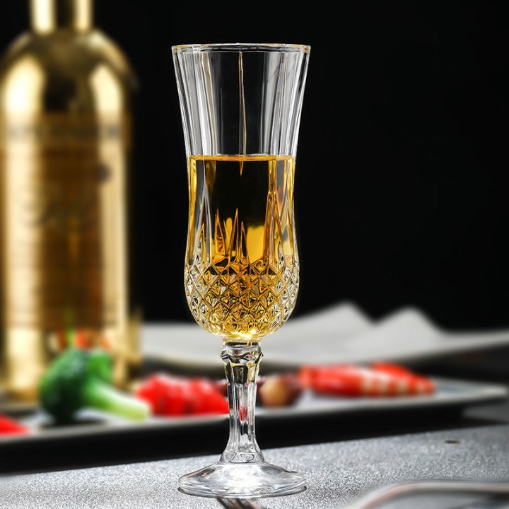 LONG WINE CRYSTAL GLASS 155ML 6PCS