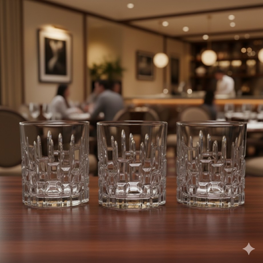 DOUBLE OLD FASHION WHISKY GLASS 325ML 6PCS SET  22901|KTY6240-1