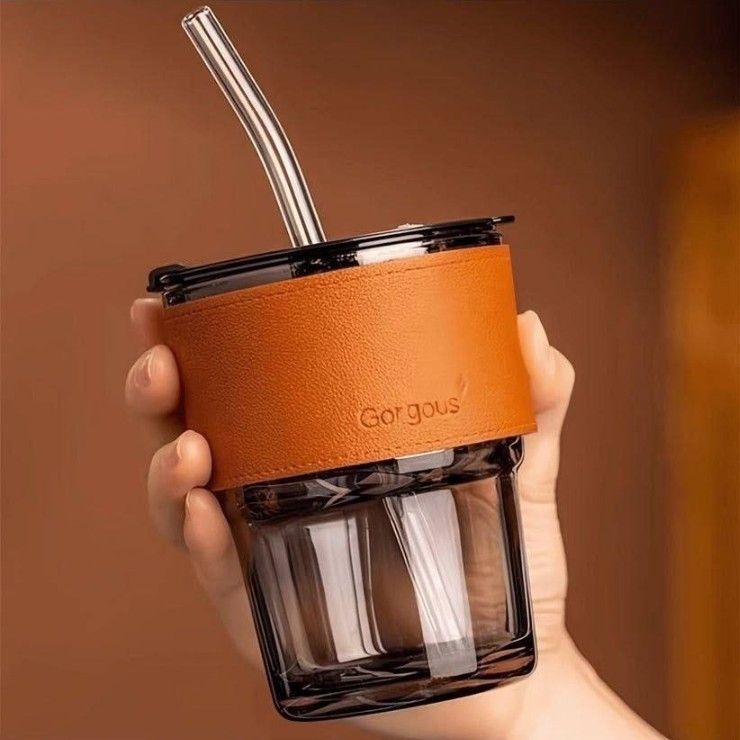 LEATHER GRIP MASON MUG 430ML