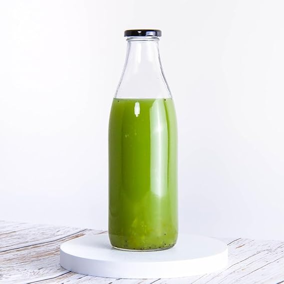1000ML GM MILK BOTTLE  BLACK LID