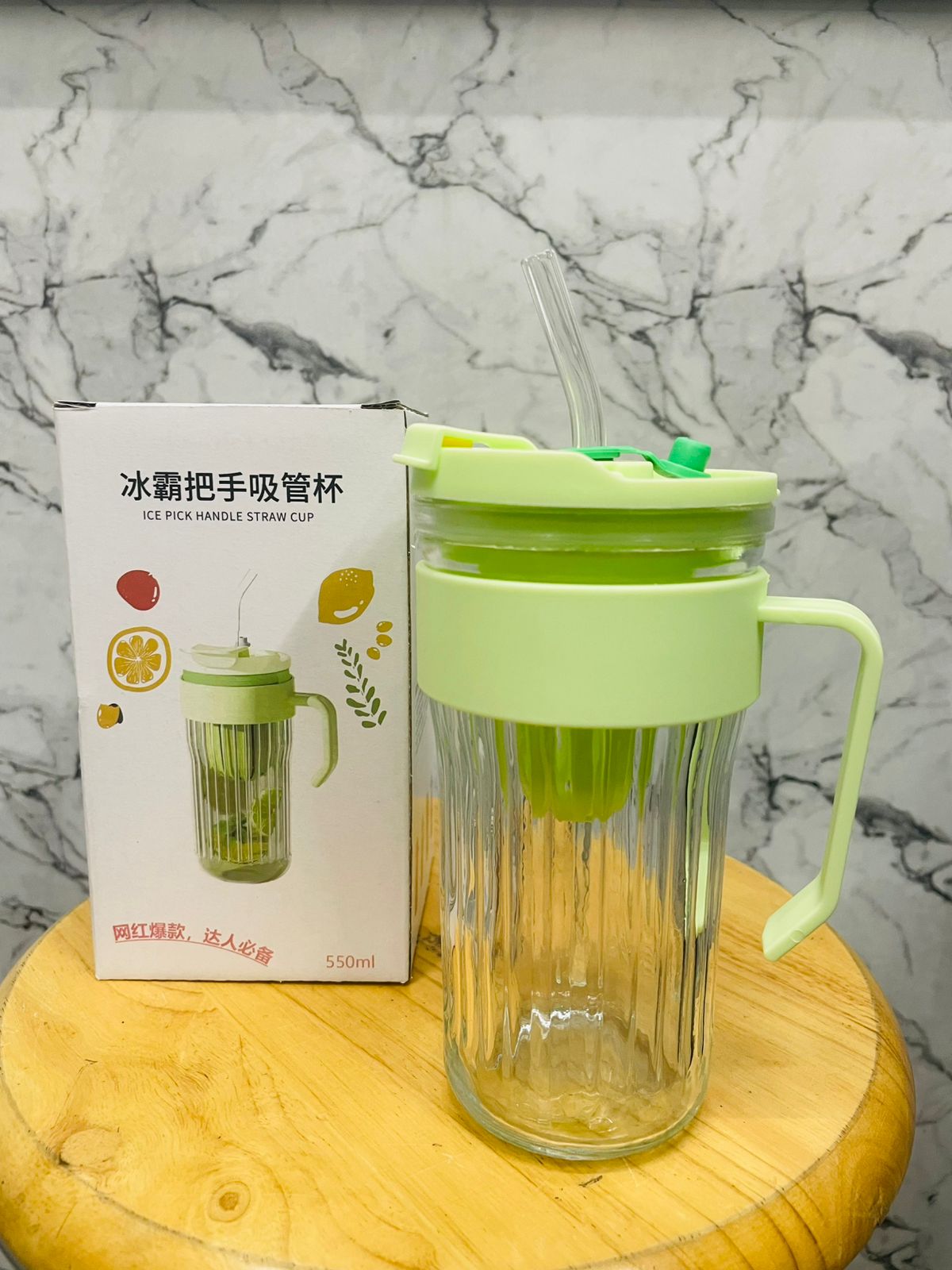 SIPPER MUG COLD EXTRACTION HANDLE STRAW CUP