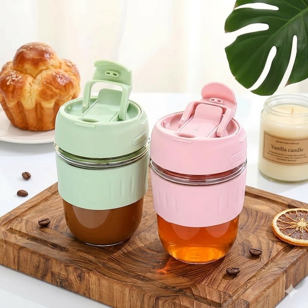 SIPPER GLASS MUG 350ML H54-350