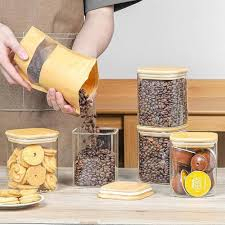 WOODEN LID JAR SQUARE  750ML 21160 |GPG16-750