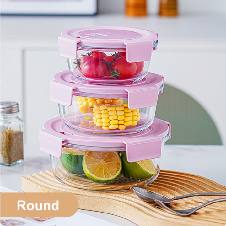 STORAGE LUNCH BOX ROUND 3PCS SET WGPK04-L3-A