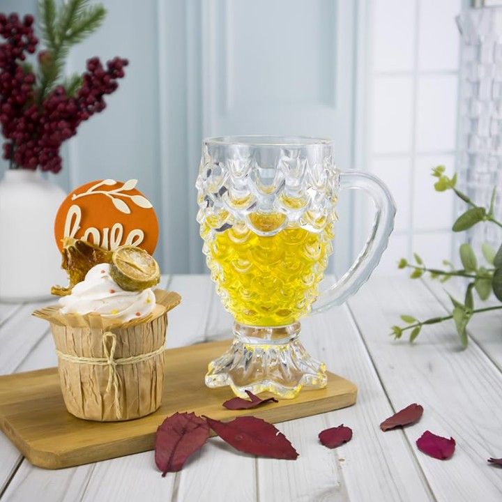 PINEAPPLE HANDLE MUG 220ML 6PCS