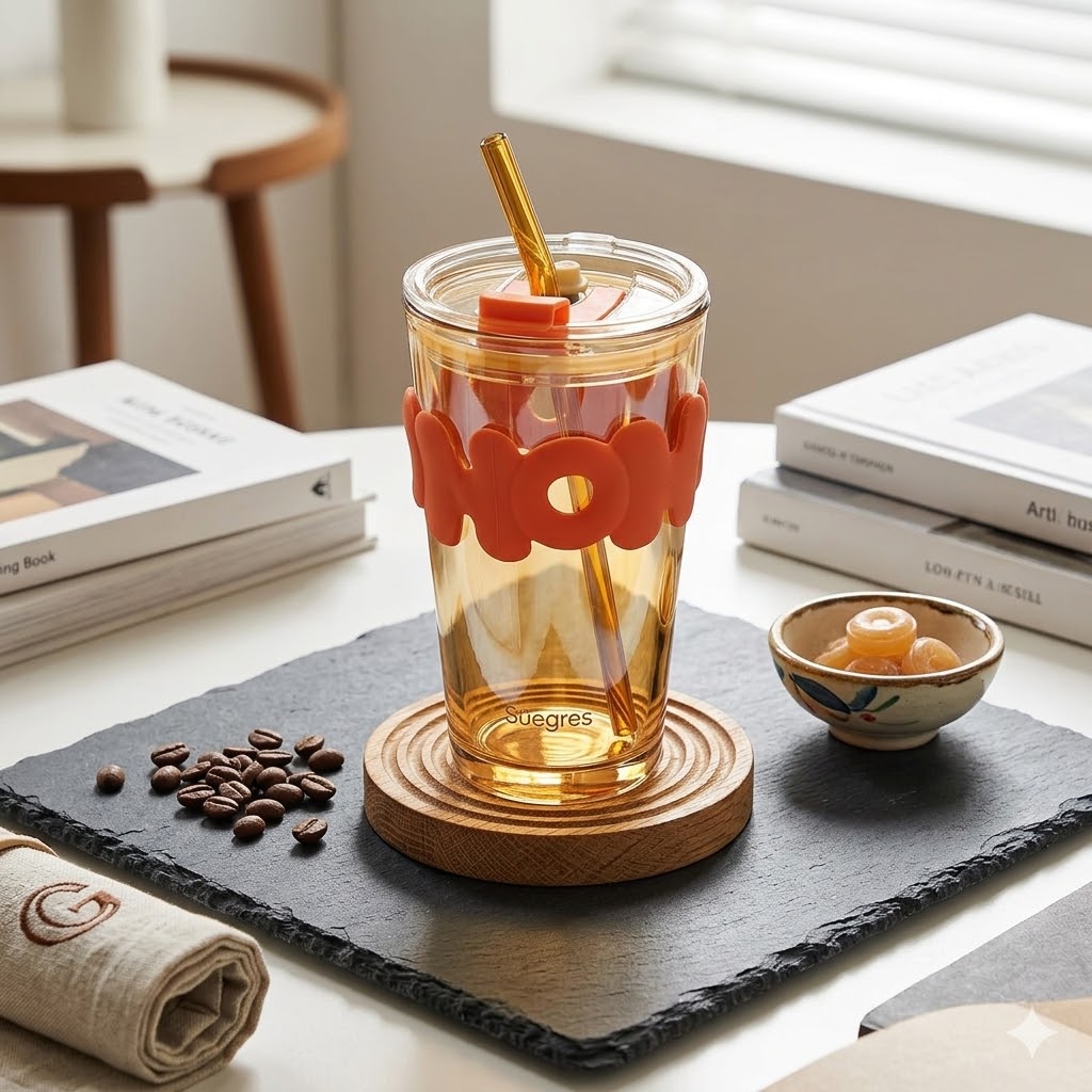 HOHO STRAW CUP LONG 530ML 22384 | H6-00030