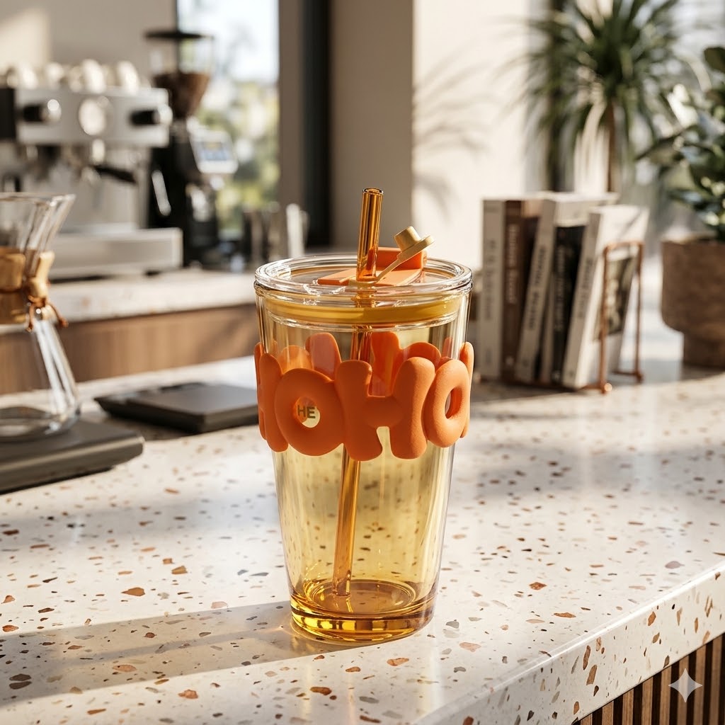 Hoho Straw Cup Long 530ml