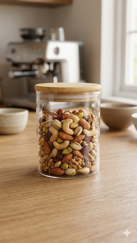 WOODEN LID JAR ROUND 220ML 1 PC