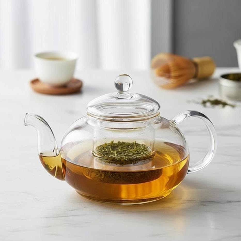 GREEN TEA KETTLE GLASS  STRAINER 800M
