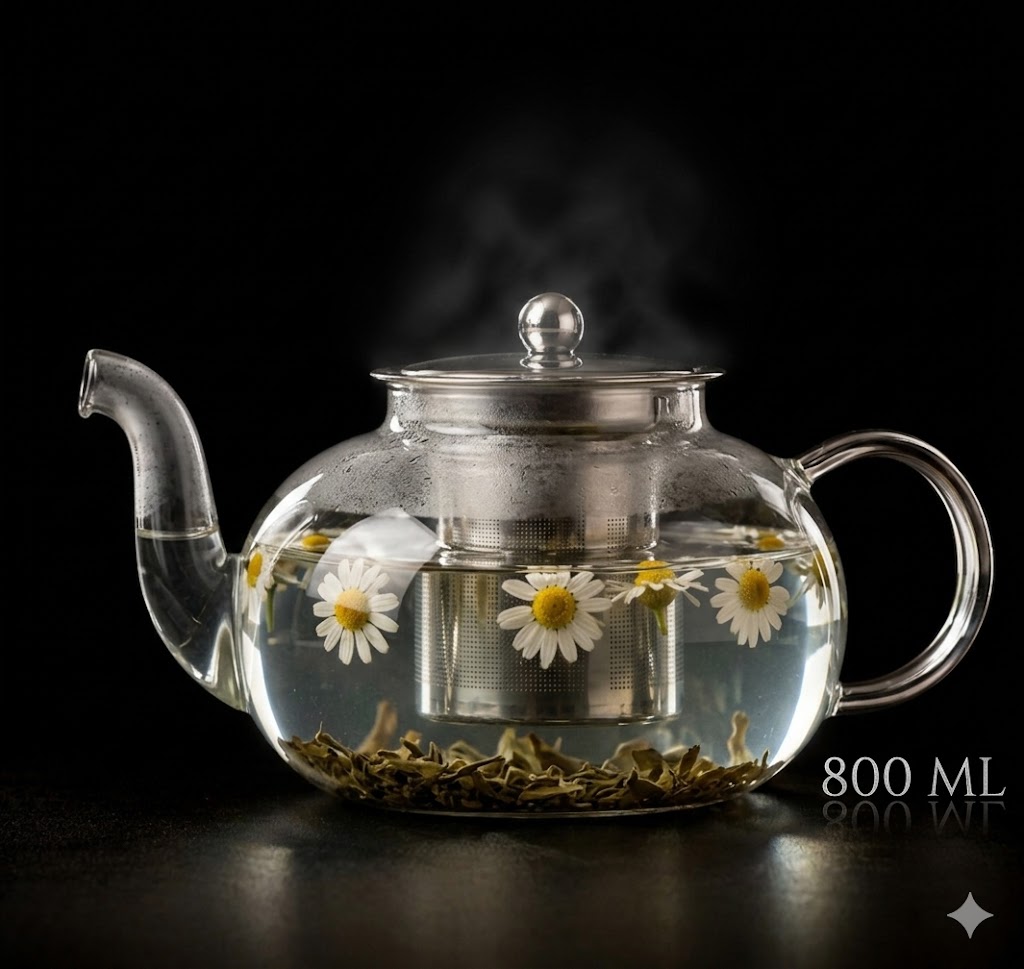 Green Tea Kettle Glass Strainer 800ml (XT-09)