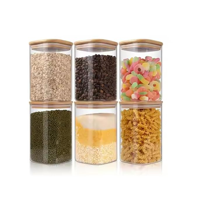 WOODEN LID JAR SQUARE 950ML 36 CTN 20274 | GPG16-950-BB