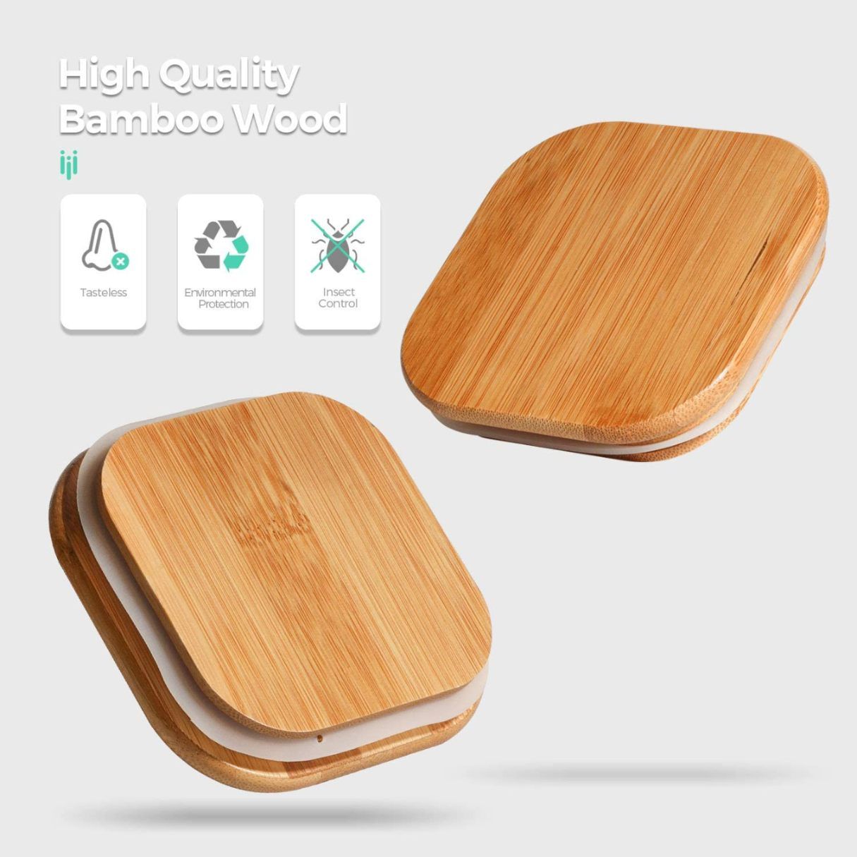 WOODEN LID JAR SQUARE 270ML 21781 | SMG13