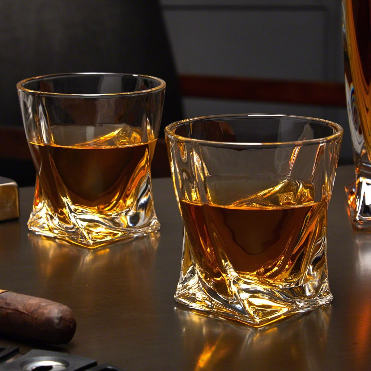TWIST WHISKY GLASS 300ML 6PCS