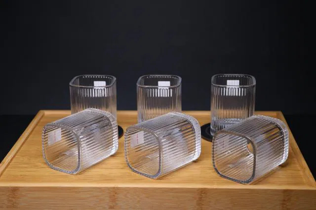 SQUARE WATER GLASS DL 200ML 6PCS SET