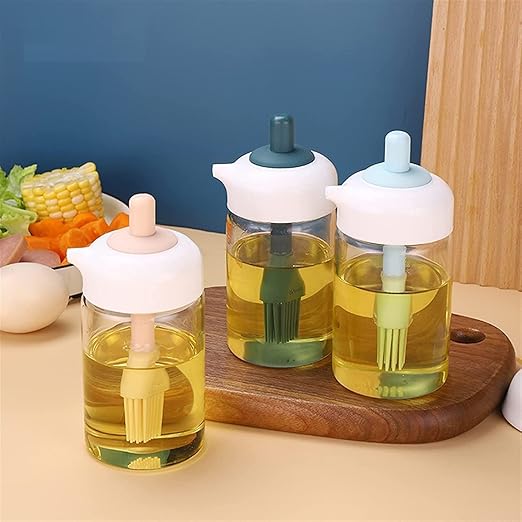 GLASS OIL BRUSHJAR 230ML 1PCS 23196 | MSB-118