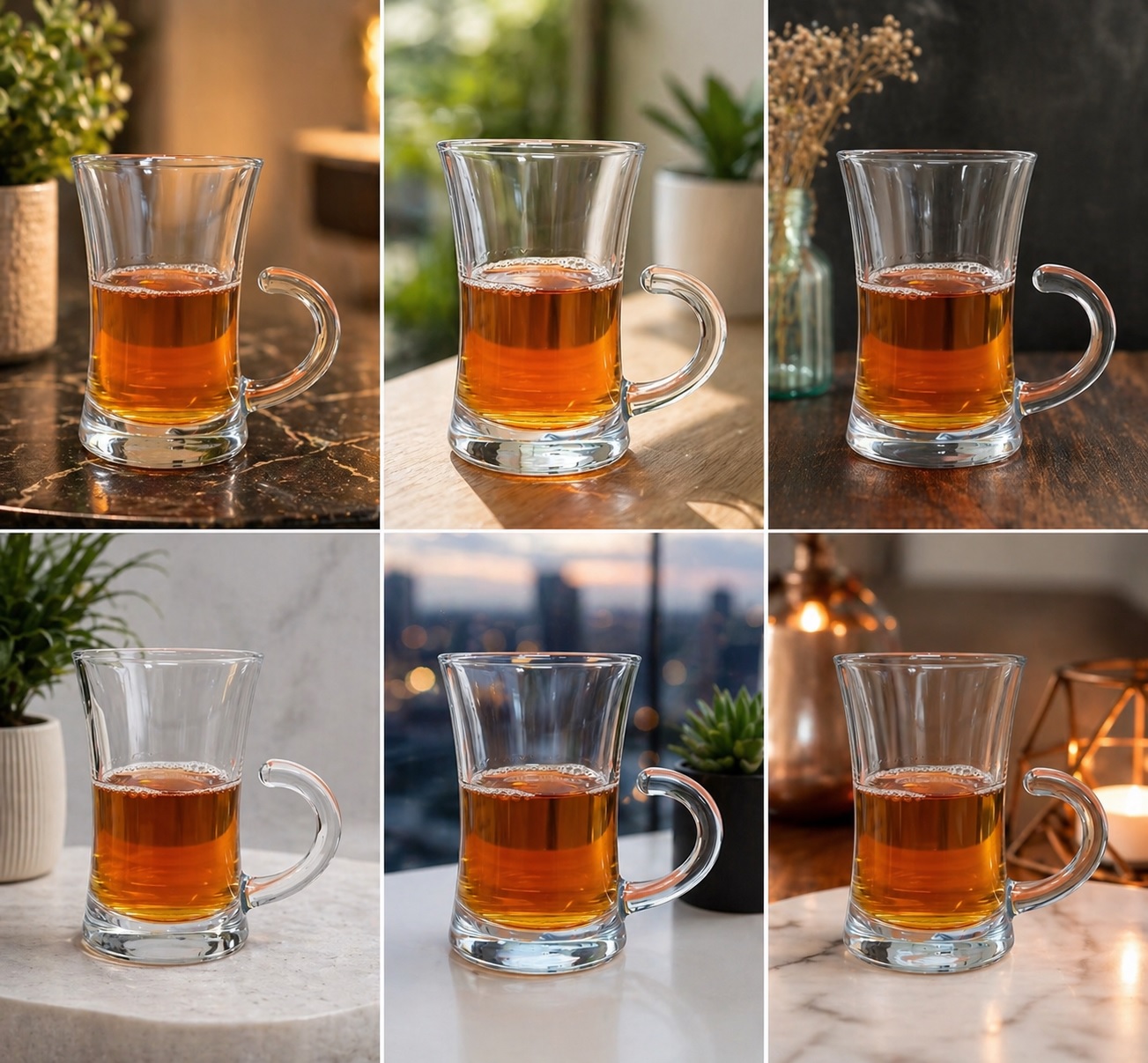 Plane Tea Cup 100ml 6 Pcs Set