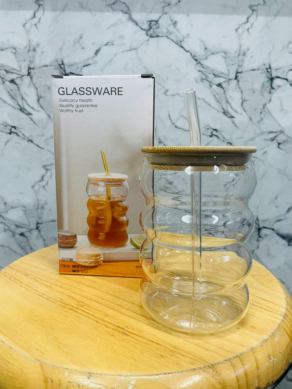 Sipper Tumbler Wooden Lid 500ml