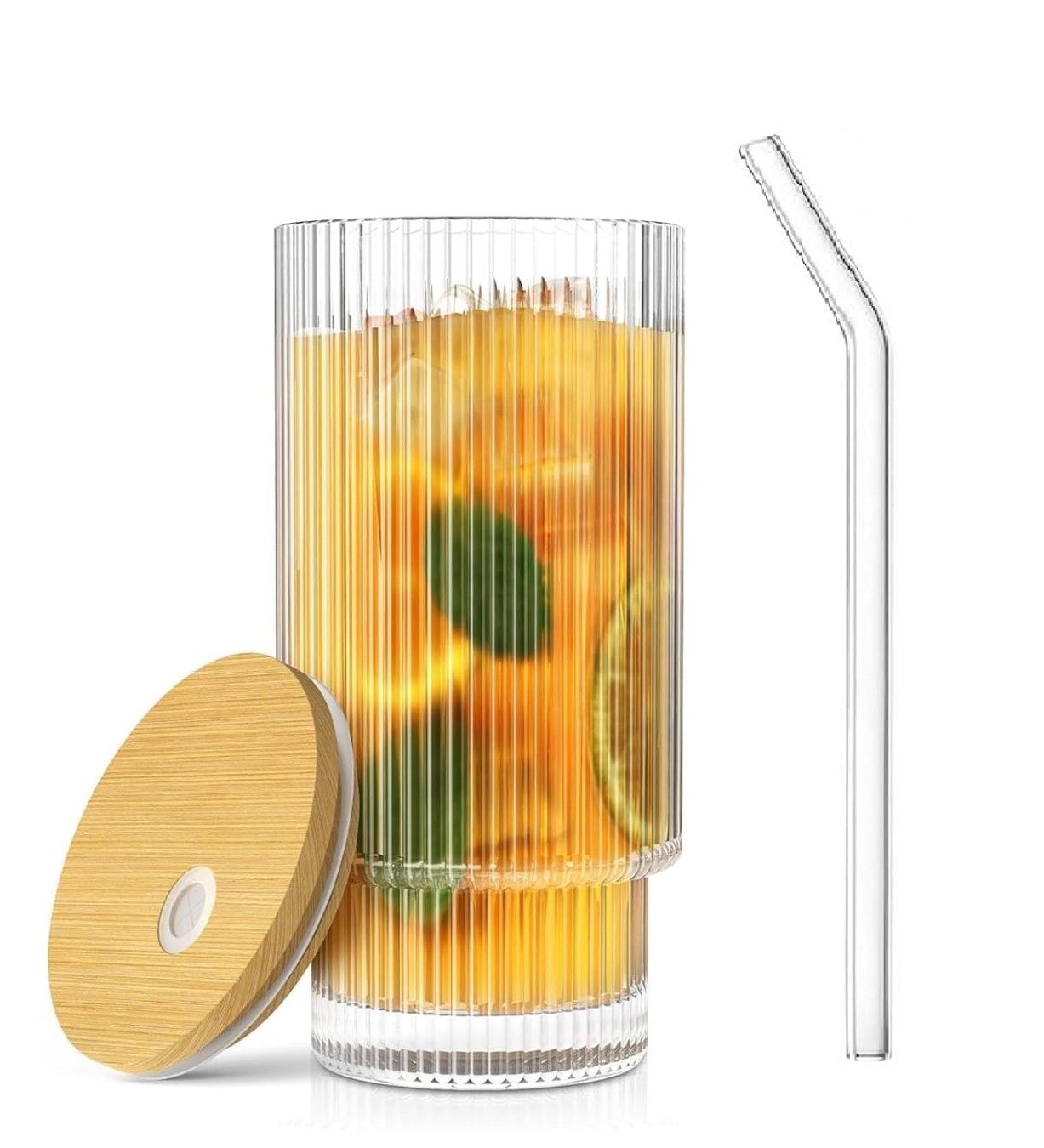SIPPER GLASS LINING WOODEN LID 22477 | TY7510-2-L1