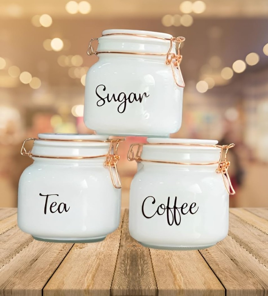 SWING CAP WHITE COLOUR SQUARE 850ML 3PCS SET