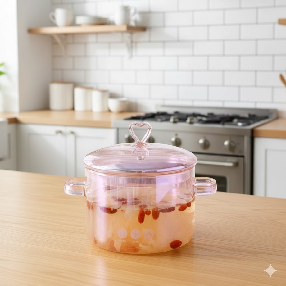 CASEROLLE DIRECT HEAT HEART PINK