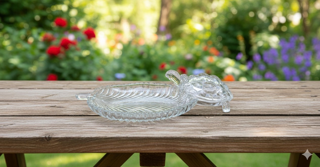 TURTLE WITH LEAF PLATE BIG SIZE