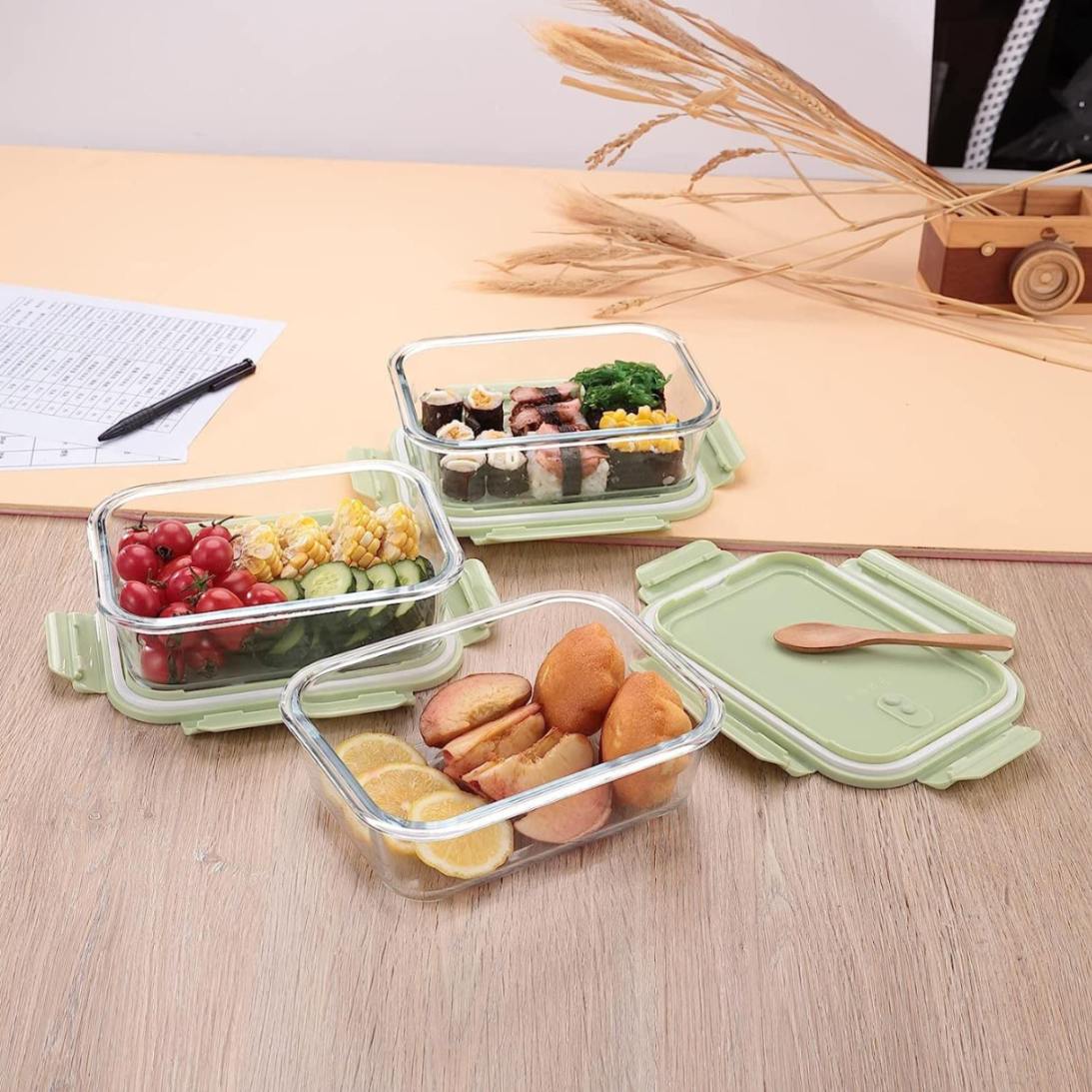 LUNCH BOX SET S.M.L RECTANGLE 3PCS H2152-3