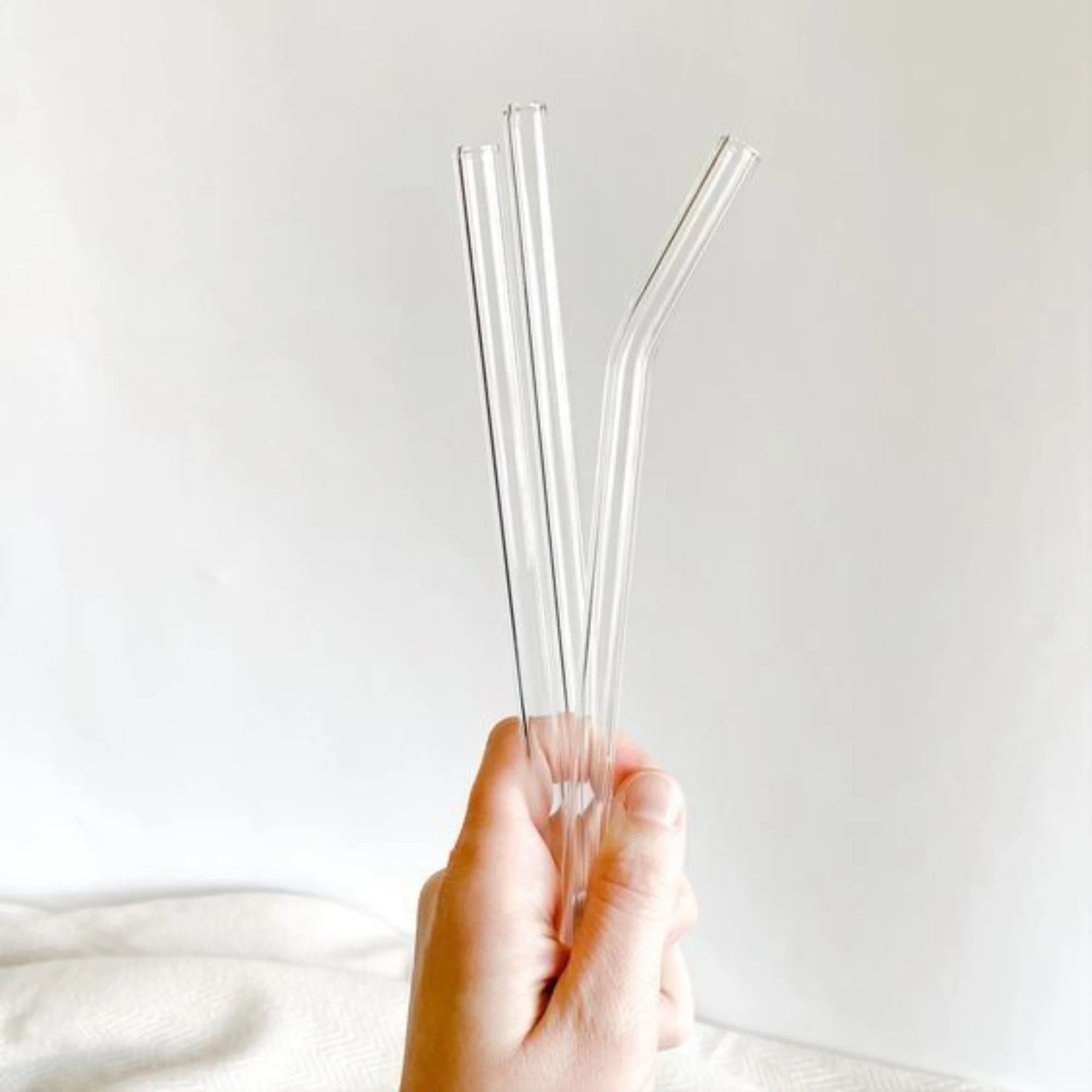 Empty Glass Straw White