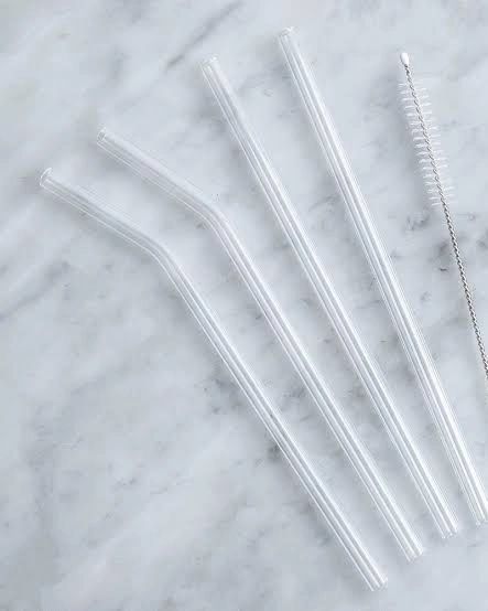 Empty Glass Straw White