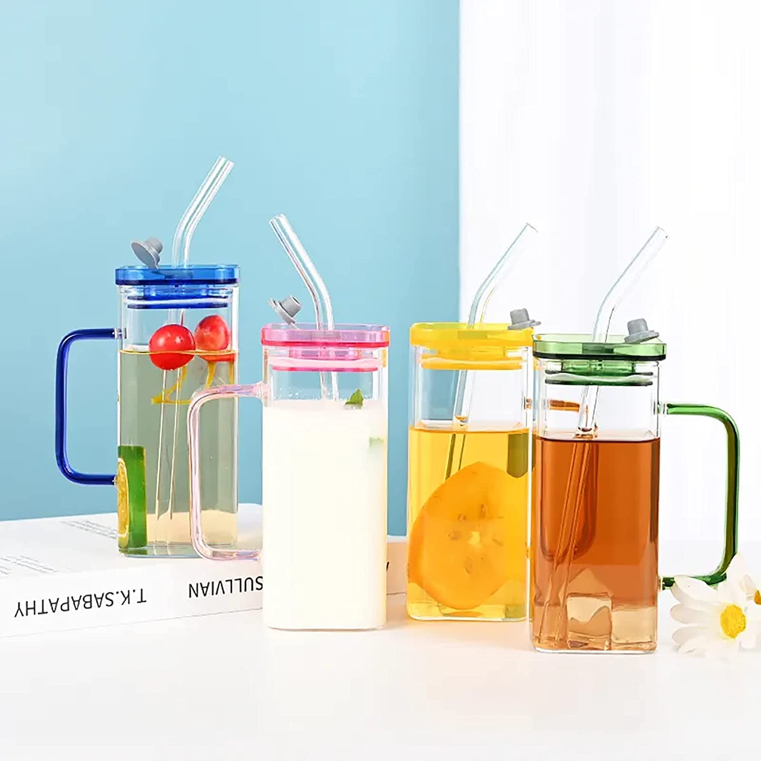 SQUARE MASON JAR 400ML 1 PCS