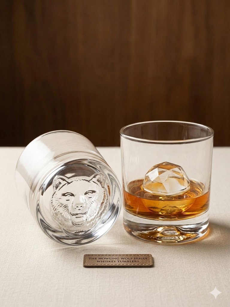 BEAR BOTTOM WHIKSY  GLASS 310 ML 6PCS SET